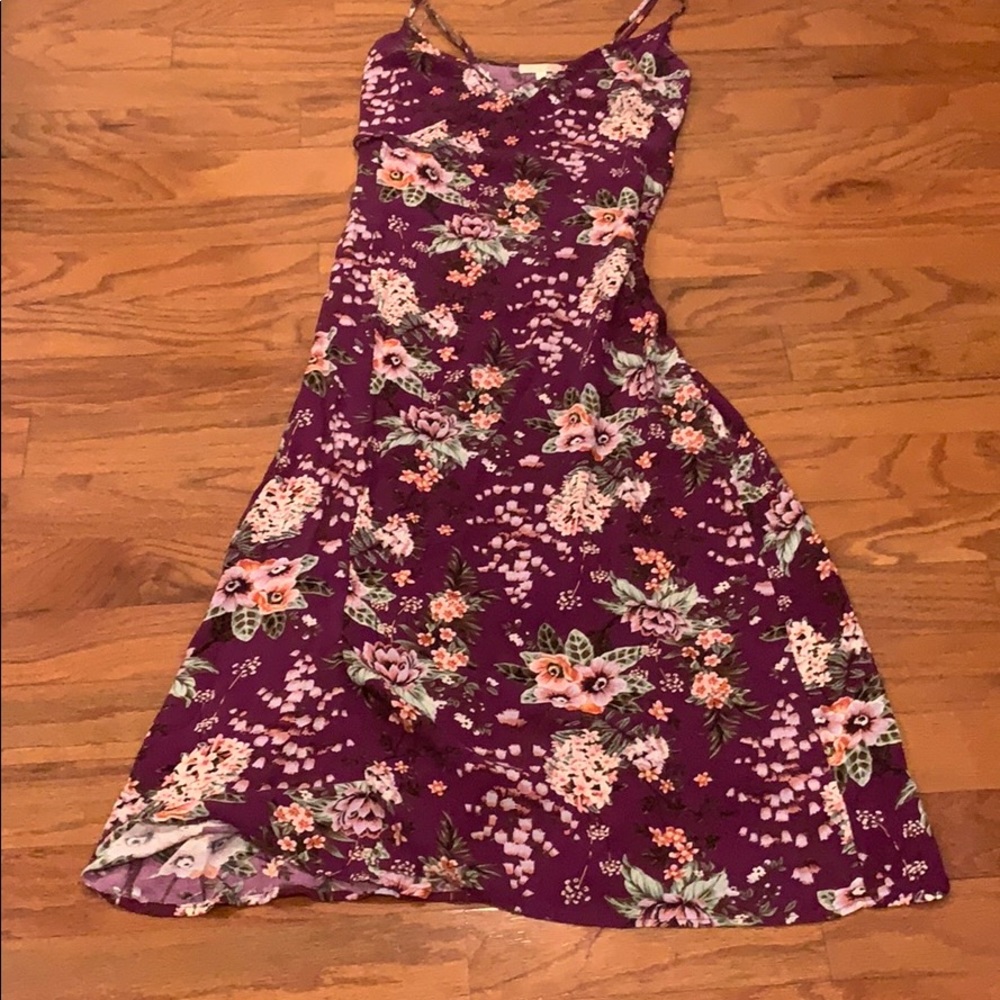 Flower printed summer dress